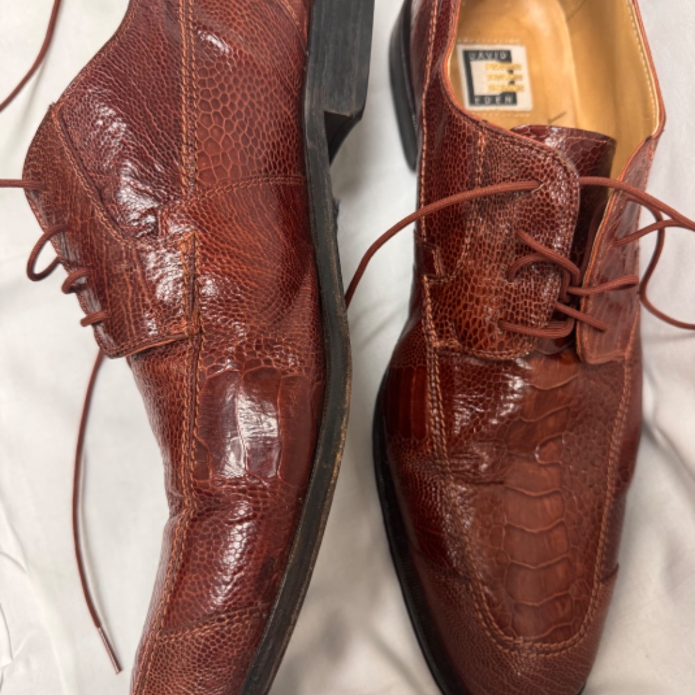 David Eden Ostrich Leg dress shoe